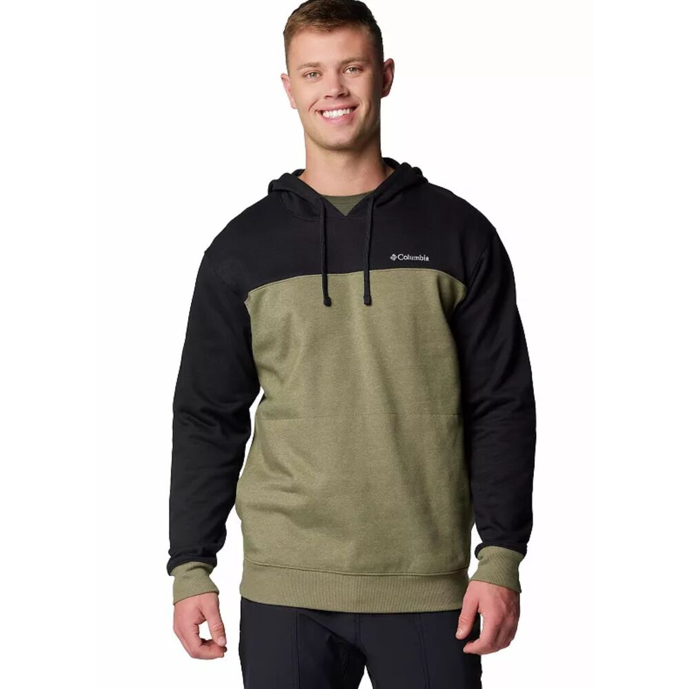 NWT Columbia Hart Mountain III Hoodie XXL Black Olive Fleece Pullover Sweatshirt